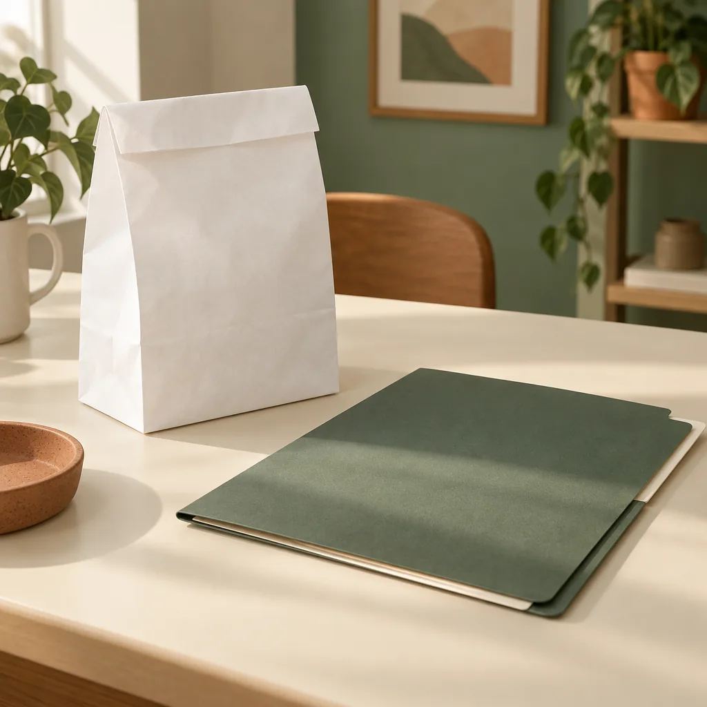 Editorial illustration representing the Health & Insurance deduction category, in a muted green and terracotta style, with no text, logos, or people.